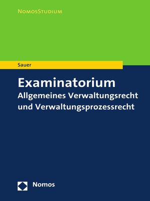 cover image of Examinatorium Allgemeines Verwaltungsrecht und Verwaltungsprozessrecht